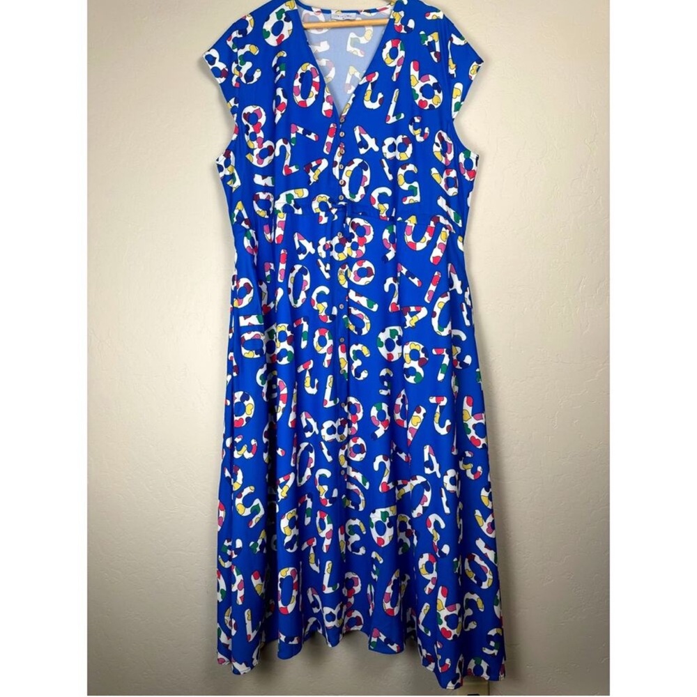 Little Party Dress Blue Math Teacher's Dress Size 18
Midi School Numbers Hearts